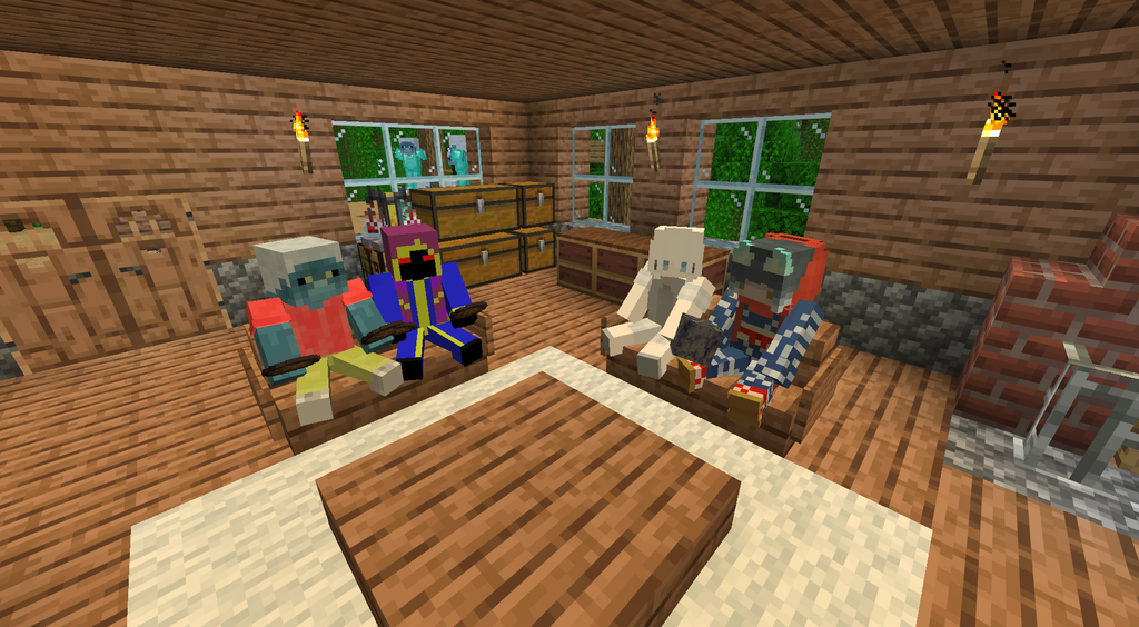 ディアクラ鯖のMinecraftワールドで集まる参加者たち